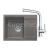FRANKE SETG257ŠK fragranit drez 620x500 mm MRG 611-62 Š.Kameň+batéria FS 3230.031 Chróm