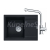 FRANKE SETG257MČ fragranit drez 620x500 mm MRG 611-62 Čierna mat+batéria FS 3230.031 Chróm