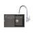FRANKE SETG258ŠB fragranit drez 780x500 mm MRG 611 Šedá Bridlica+batéria FS 3229.031 Chróm