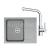 FRANKE SETT110Š tectonit drez 620x500 mm OID 611-62 Sivá+batéria FS 3230.031 Chróm