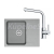 FRANKE SETT110Š tectonit drez 620x500 mm OID 611-62 Sivá+batéria FS 3230.031 Chróm