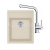 FRANKE SETT113BE tectonit drez 430x530 mm SID 610-40 Béžováabatéria FS 3230.031 Chróm