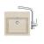 FRANKE SETT114BE tectonitový drez 560x530 mm SID 610 béžová+batéria FS 3230.031 Chróm