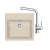 FRANKE SETT114BE tectonitový drez 560x530 mm SID 610 béžová+batéria FS 3230.031 Chróm
