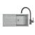 FRANKE SETT125Š tectonit drez 1000x500mm S2D 611-100 Šedá+batéria FC 6018.084 Šedý Kameň