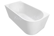 Aqualine TIBERA L akrylátová asymetrická rohová stojaca vaňa 150x75cm, biela