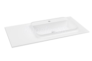 Sapho BRAHEA umývadlo 101x51,5cm (20a80cm), Rockstone, pravé, biela matná