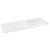 Sapho BRAHEA umývadlo 141x51,5cm (70+70cm), Rockstone, pravé, biela matná