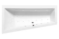 Polysan ANDRA L asym. hydromasážna vaňa, 180x90x45cm,Highline Hydro-Air,Biela,krytka Chróm