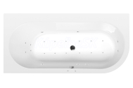 Polysan ASTRA L hydromasážna vaňa, 165x80x48cm, Active Hydro-Air,Biela,krytka Chróm