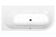 Polysan ASTRA L hydromasážna vaňa, 165x80x48cm, Highline Hydro-Air, chróm
