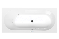 Polysan ASTRA B hydromasážna akrylát. vaňa, 165x75x48cm, Highline Hydro,Biela,krytka Chróm