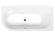 Polysan ASTRA R hydromasážna vaňa, 165x80x48cm, Active Hydro-Air, Biela,krytka Chróm