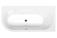 Polysan ASTRA R hydromasážna vaňa, 165x80x48cm, Attraction Hydro, Biela,krytka Chróm