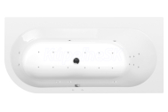 Polysan ASTRA R hydromasážna vaňa, 165x80x48cm, Attraction Hydro-Air, Biela,krytka Chróm