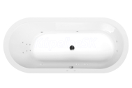 Polysan ASTRA O hydromasážna vaňa, 165x75x48cm, Attraction Hydro, Biela,krytka Chróm