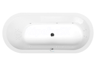 Polysan ASTRA O hydromasážna vaňa, 165x75x48cm, Highline Hydro, Biela,krytka Chróm