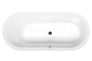 Polysan ASTRA O hydromasážna vaňa, 165x75x48cm, Highline Hydro-Air, Biela,krytka Chróm