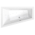 Polysan TRIANGL L hydromasážna vaňa, 180x120x50cm, Active Hydro-Air, Biela,krytka Chróm