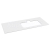 Sapho BRAHEA doska Rockstone s otvorom 121x51,5cm (30+90cm), pravá, biela matná
