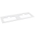 Sapho BRAHEA doska Rockstone s 2 otvormi 141x51,5cm (70+70cm), biela matná