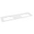 Sapho BRAHEA doska Rockstone s 2 otvormi 181x51,5cm (90+90cm), biela matná