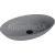 Polysan BANERA OVAL umývadlo na dosku, liaty mramor, 60x40cm, šedá mat