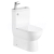 Aqualine JALTA HYGIE WC kombi, Rimless, spodný/zadný odpad, biela