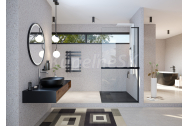 Aquatek OPEN BLACK F7 Walk-In sprchový kút 110x200 cm sklo Číre