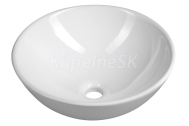 Aqualine Keramické umývadlo na dosku, priemer 40cm, biela