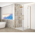 Gelco TRINITY GOLD MATT obdĺžniková sprchová zástena 100x80cm,roh vstup,krídl.dv,číre sklo