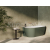 Ravak Freedom Corner II Tec rohov voľne stojaca akryl vaňa 175x86cm Pravá Grey Green/Biela