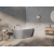 Ravak Freedom Corner II Tec roh voľne stojaca akrylát vaňa 175x86cm Pravá Smoke Grey/Biela
