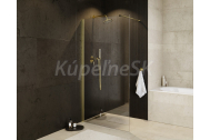 Besco ECO-N GOLD Walk In sprchový kút 120x195 cm,sklo Číre,1x vzpera