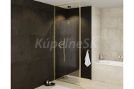 Besco ICON GOLD Walk-In sprchový kút 100x200 cm, sklo Číre, teleskopický rám do 280 cm