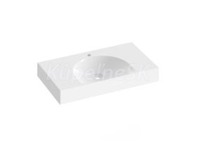 Ravak Lite 80/45 S nábytkové umývadlo 80x45x10 cm z liateho mramoru,otvor pre bat,Biele