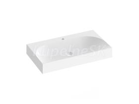 Ravak Lite 80 nábytkové umývadlo 80x45x10 cm z liateho mramoru,otvor pre bat,Biele