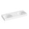 Ravak Lite 120 dvojumývadlo 120x45x10 cm z liateho mramoru,otvory pre bat,bez prepad,Biele