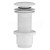Sapho Umyvadlová výpust 5/4“, click-clack, veľká zátka, 10-80mm, ABS/biela mat