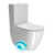GSI PURA WC kombi, Swirlflush, spodný/zadný odpad, biela ExtraGlaze