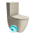 GSI PURA WC kombi, Swirlflush, spodný/zadný odpad, creta dual-mat