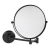 Sapho X-ROUND BLACK E závesné kozmetické zrkadlo, priemer 200mm, obojstranné, čierna mat