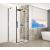 Gelco TRINITY BLACK obdĺžniková sprchová zástena 1200x800mm,Číre sklo,Krídlové dv,Pravé