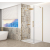 Gelco TRINITY GOLD MATT obdĺžniková sprchová zástena 900x800mm,Číre sklo,Krídlové dv,Ľavé