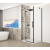 Gelco TRINITY BLACK obdĺžniková sprchová zástena 800x900mm,Číre sklo,Krídlové dv,Ľavé