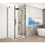 Gelco TRINITY BLACK obdĺžniková sprchová zástena 800x900mm,Číre sklo,Krídlové dv,Pravé