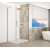 Gelco TRINITY GOLD MATT obdĺžniková sprchová zástena 800x900mm,Číre sklo,Krídlové dv,Pravé