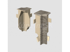 Egger vnútorný roh prvok k lište Cubical 6 cm Dub Šedý (2 ks)