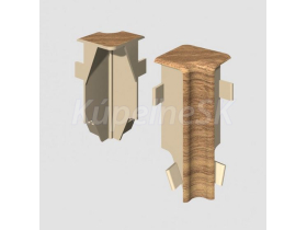 Egger vnútorný roh prvok k lište Cubical 6 cm Dub Červenohnedý (2 ks)