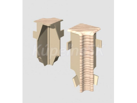 Egger vnútorný roh prvok k lište Cubical 6 cm Jaseň Béžový (2 ks)
